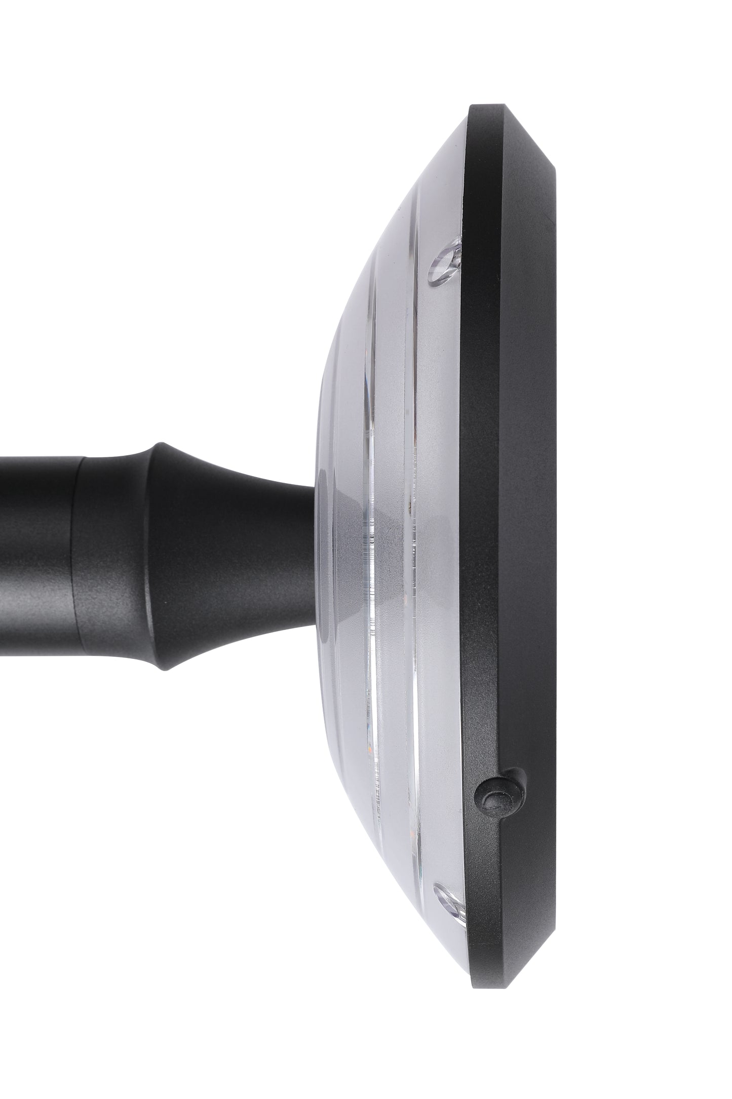 Side detail of the diffuser and switch button on Round Moon Series Solar Lawn Light CPD3202