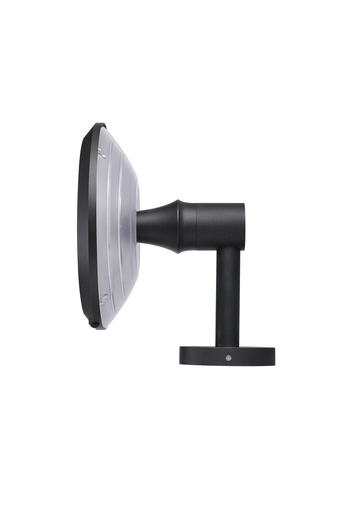  Round Moon Series solar wall light BD3202 side profile with compact wall-mounted structure
