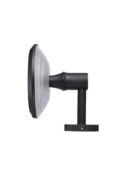  Round Moon Series solar wall light BD3202 side profile with compact wall-mounted structure