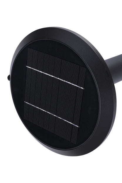 Round Moon Series solar wall lights BD3202 used on villa exterior wall for warm entrance lighting