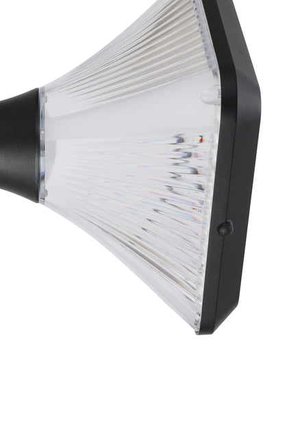 Clear diffuser detail of Square Diamond Series Solar Lawn Light CPD1008