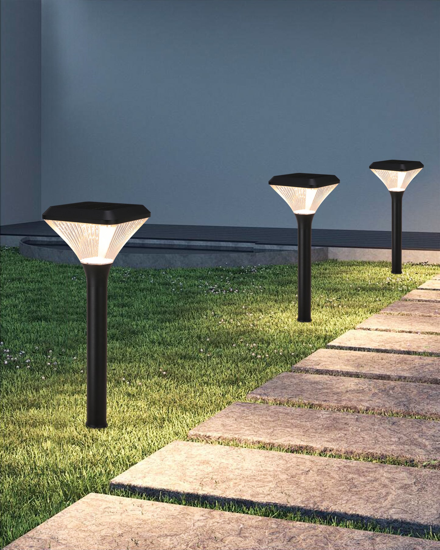 Square Diamond Series Solar Lawn Light CPD1008 for lawn pathway lighting