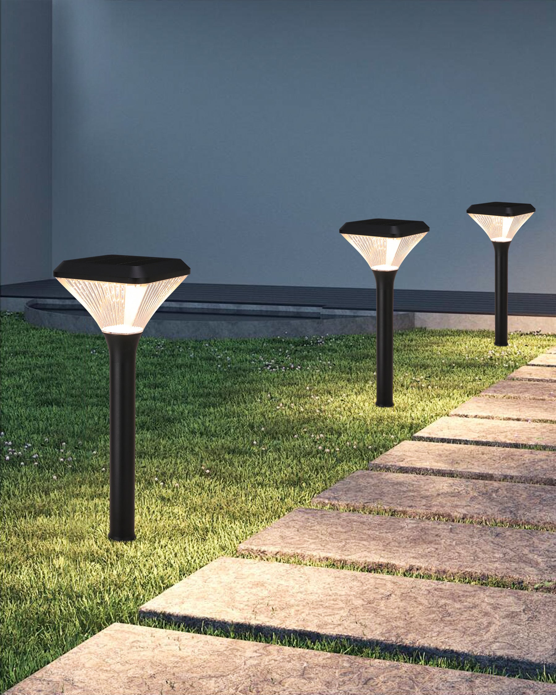 Square Diamond Series Solar Lawn Light CPD1008 for lawn pathway lighting