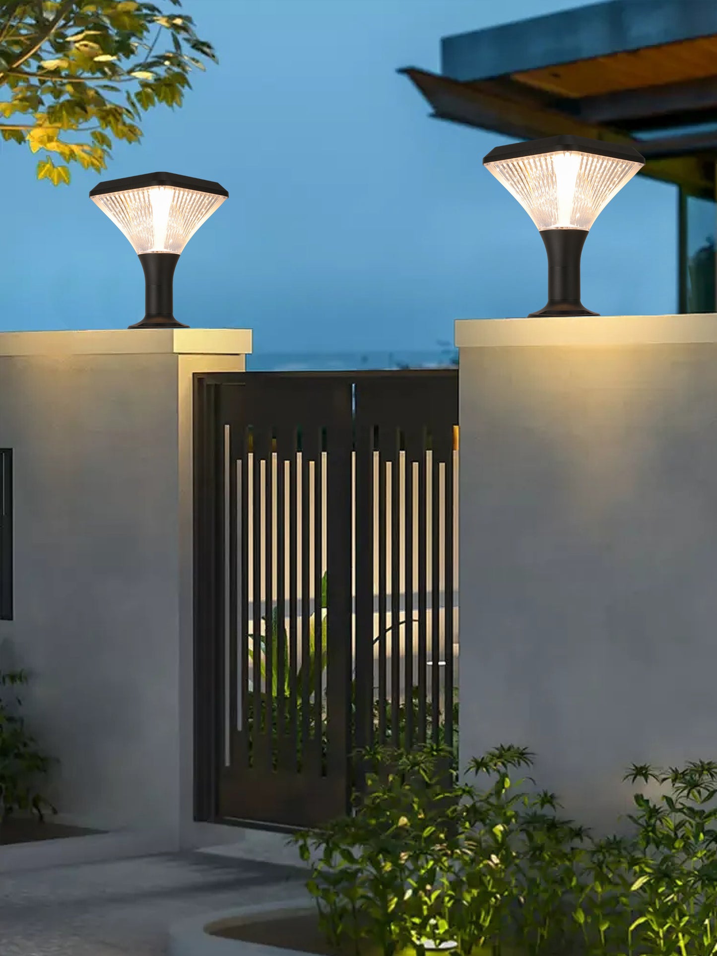 Square Diamond Series Solar Pillar Light ZTD1008