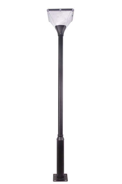 Square Series Solar Garden Light TYD2014 side view showing slim black pole and square solar lamp head