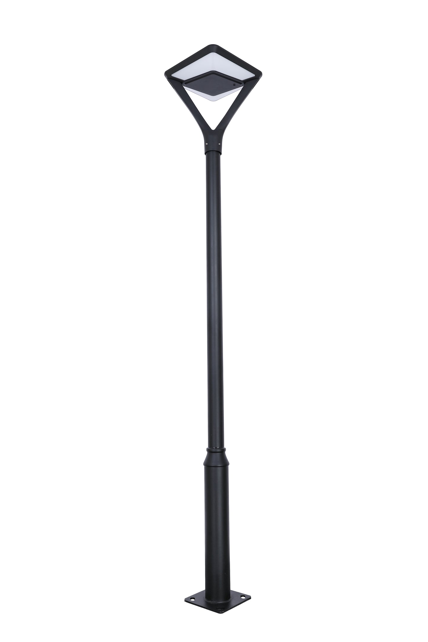 Full product view of Twinstar Series solar garden light TYD3015 with pole