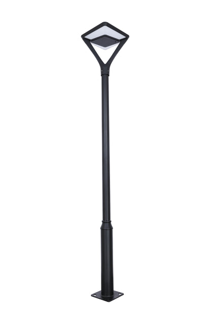 Full product view of Twinstar Series solar garden light TYD3015 with pole