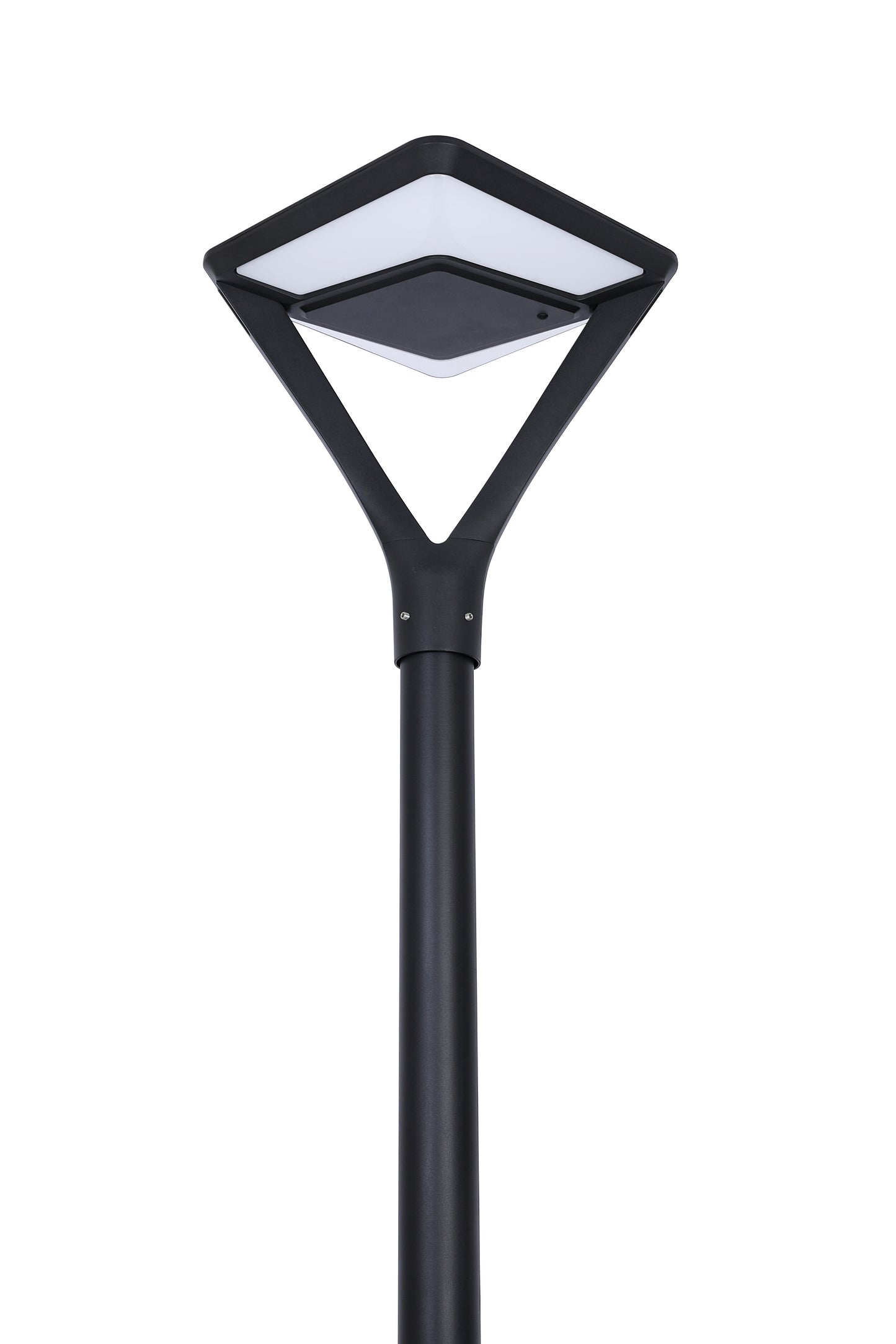 Front view of Twinstar Series solar garden light TYD3015 lamp head
