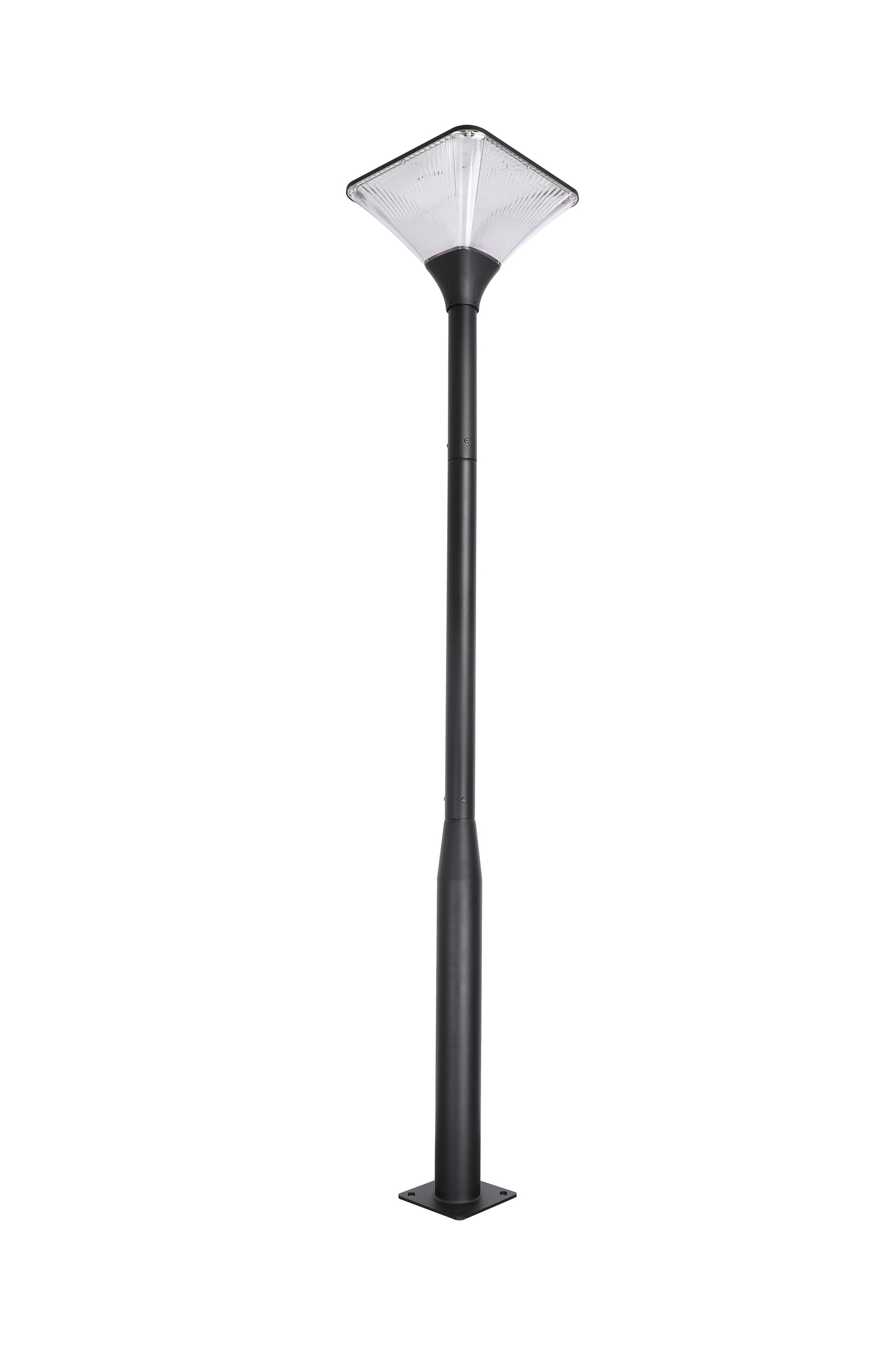 Full pole view of the TYD8805 Square Diamond solar garden light