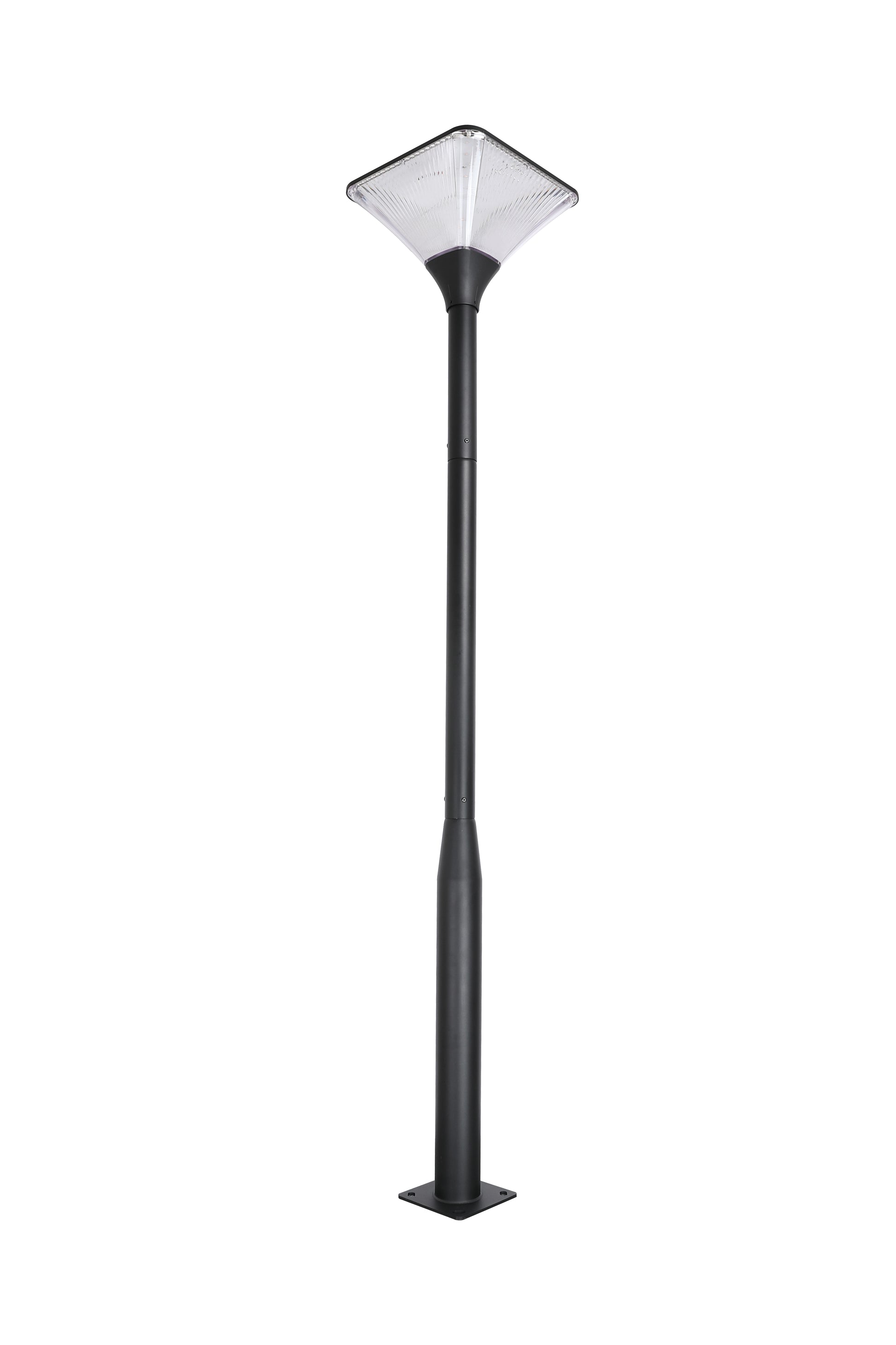 Full pole view of the TYD8805 Square Diamond solar garden light