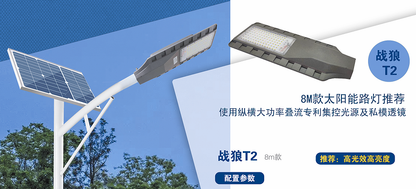 Warwolf T2 split solar street light installed on a rural road with aerial lift equipment