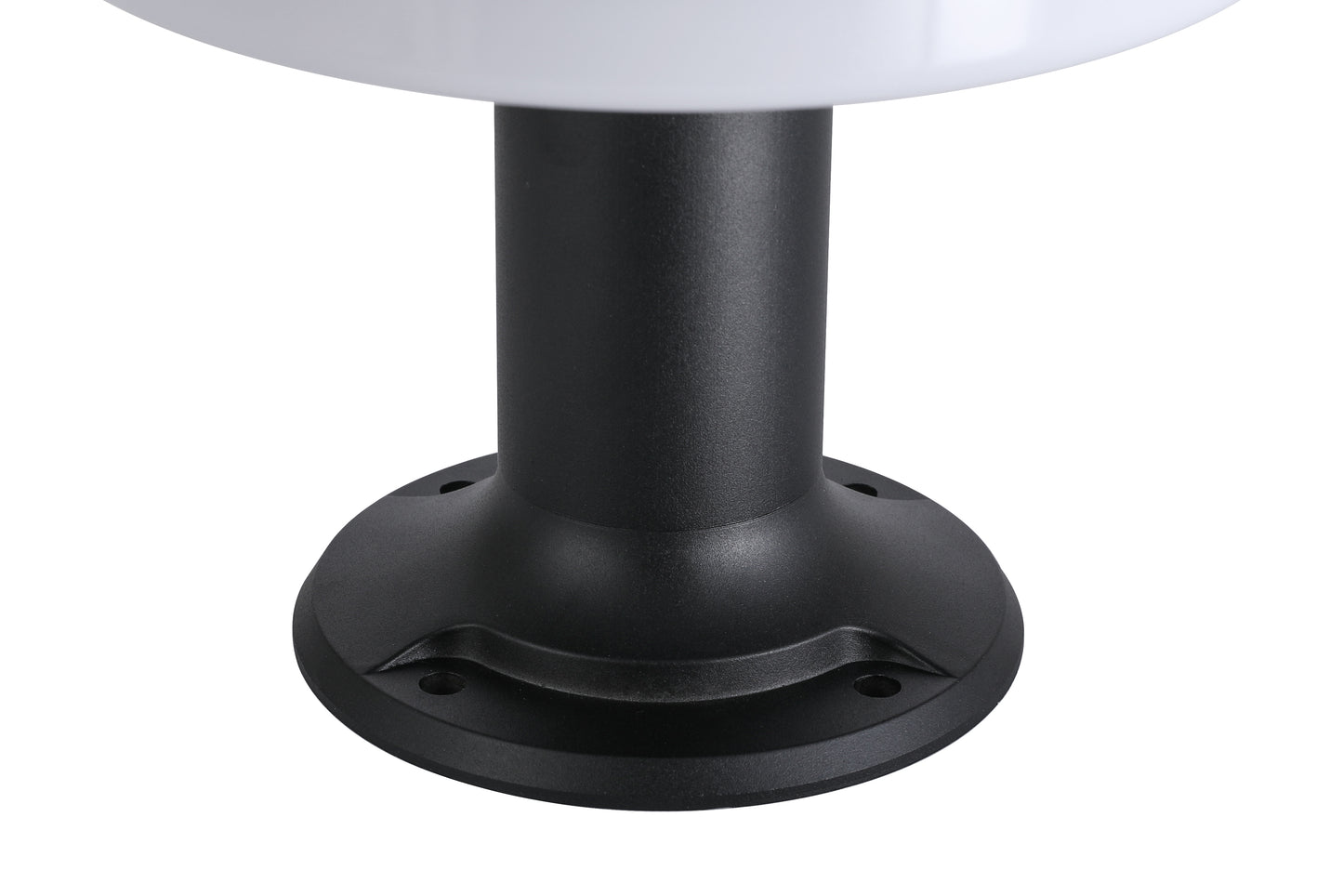 ZTD1107 solar pillar light base detail with screw mounting holes