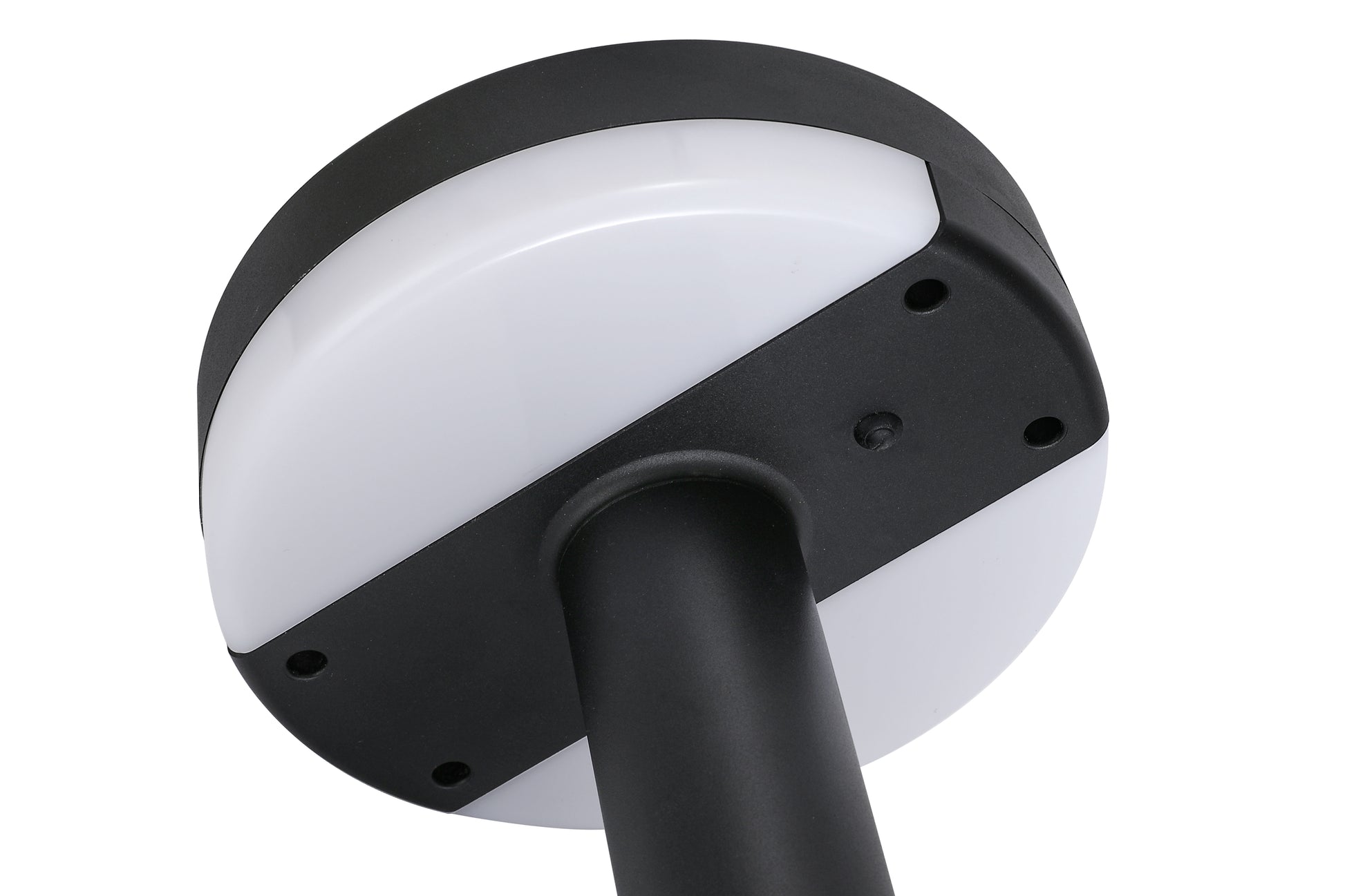 ZTD1107 solar pillar light bottom view showing fixed mounting structure