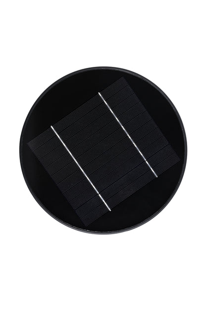 ZTD1107 solar pillar light top view with integrated round solar panel