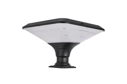 ZTD1218 solar pillar light base mounting detail with square fixed base and screw holes