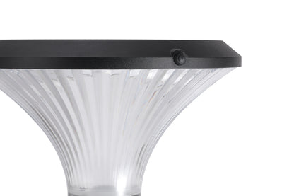 ZTD3002 solar pillar light base mounting detail with round fixed base and screw holes